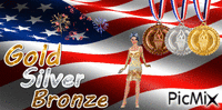 Gold, Silver and Bronze - Free animated GIF