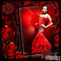 Dama de Vermelho - Безплатен анимиран GIF