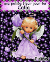 une petite fleur pour toi Celia et bon retablissement ♥♥♥ animovaný GIF