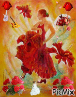 flamenco анимированный гифка