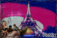 Paris, ville lumière avec un touche Pop - Ingyenes animált GIF