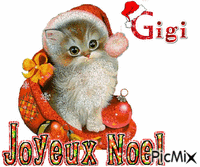 joyeux noël Gigi animovaný GIF