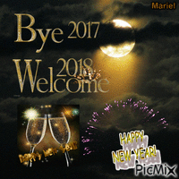 HAPPY NEW YEAR 2018*MARIEL geanimeerde GIF