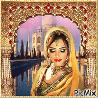 Indian Woman in Gold
