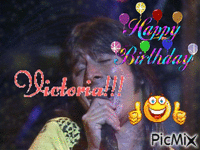Steve Perry Happy Birthday Victoria 动画 GIF