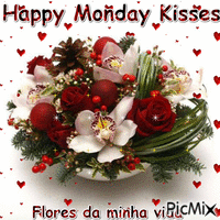 Happy Monday Kisses - Бесплатный анимированный гифка