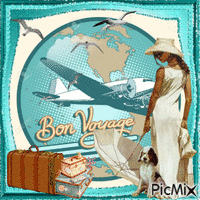 Bon voyage - GIF animado grátis