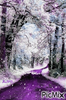 purple snow - GIF animado grátis
