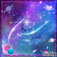 Galaxy Planet animerad GIF