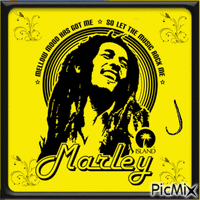 En Noir et Jaune, Bob Marley - Free animated GIF