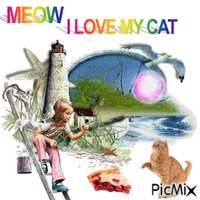 Meow....I Love My Cat - GIF animé gratuit