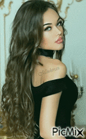 Lady in black - Безплатен анимиран GIF