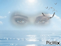 Tus ojos y el mar - Ilmainen animoitu GIF