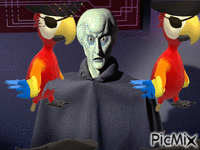 Balok's puppet if he were had parrot friends - Bezmaksas animēts GIF