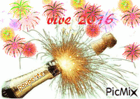 bonne année 2016 bisous a tous - Δωρεάν κινούμενο GIF