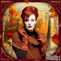 Autumn portrait - GIF animé gratuit