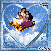 Aladin i Jasmina - Nemokamas animacinis gif