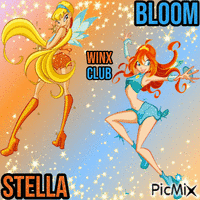 WINX - BLOOM & STELLA анимированный гифка