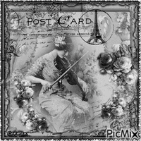 Post card vintage - GIF animé gratuit