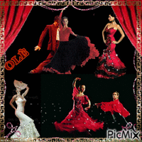 Flamenco - Animovaný GIF zadarmo