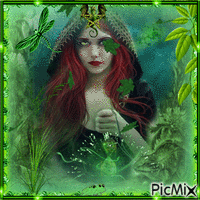 the green witch GIF animasi