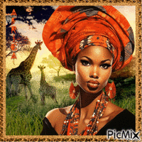 Красотка из африканской саванны GIF animé