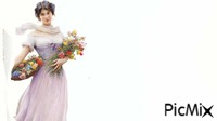 Dama co rosas Animated GIF