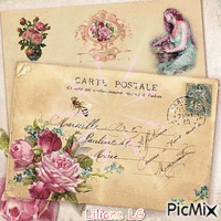 Vintage - Carte postale анимированный гифка