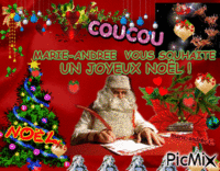 Bienvenue § Père Noël & Coeur . Fêtes.  Joyeux Noël . - Free animated GIF