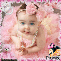 HD bébé en rose geanimeerde GIF