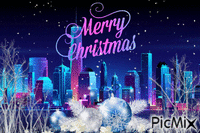 MerryCristmas_Pixelcity animovaný GIF