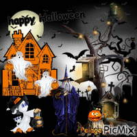 "Fantôme Halloween 🎃 🎃 🎃 - Besplatni animirani GIF