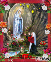 Virgen del Lourdes - GIF animé gratuit