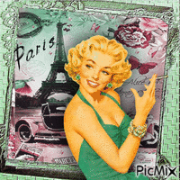 Donna vintage - GIF animé gratuit