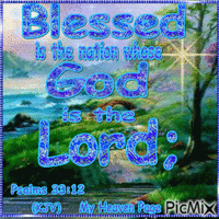 Blessed is the nation - GIF animado gratis