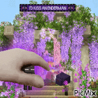 Contest: Minecraft in purple geanimeerde GIF