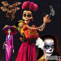 mexikói Catrina - Kostenlose animierte GIFs