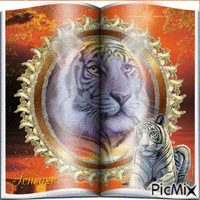 Book of White Tiger - GIF animasi gratis