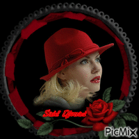 beau chapeau rouge animovaný GIF