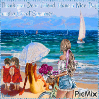 Thank you Dear Friend. Have a Nice Day and a Great Summer - GIF animado grátis
