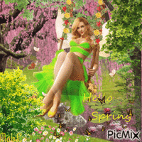 Spring Fairy - GIF animado gratis