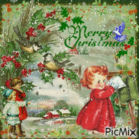 Merry Christmas vintage geanimeerde GIF