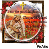 Jesus The Good Shepherd - Бесплатный анимированный гифка