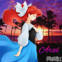 Ariel: Sunset Stroll - Free animated GIF