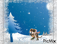 skating Ferrets - GIF animado grátis