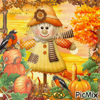 Scarecrow Happy Autumn