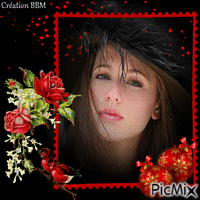 Portrait femme par BBM animirani GIF
