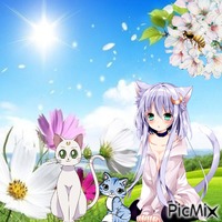 Manga Girl - GIF animé gratuit
