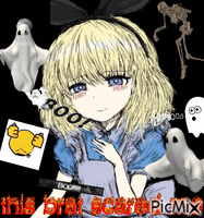 Alice scared me animēts GIF