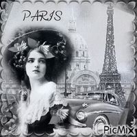 paris 1920-1930 Noir et blanc - GIF animé gratuit
